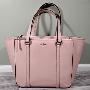 Authentic Kate Spade Newbury Lane Briar Light Pink Saffiano Leather Tote Bag